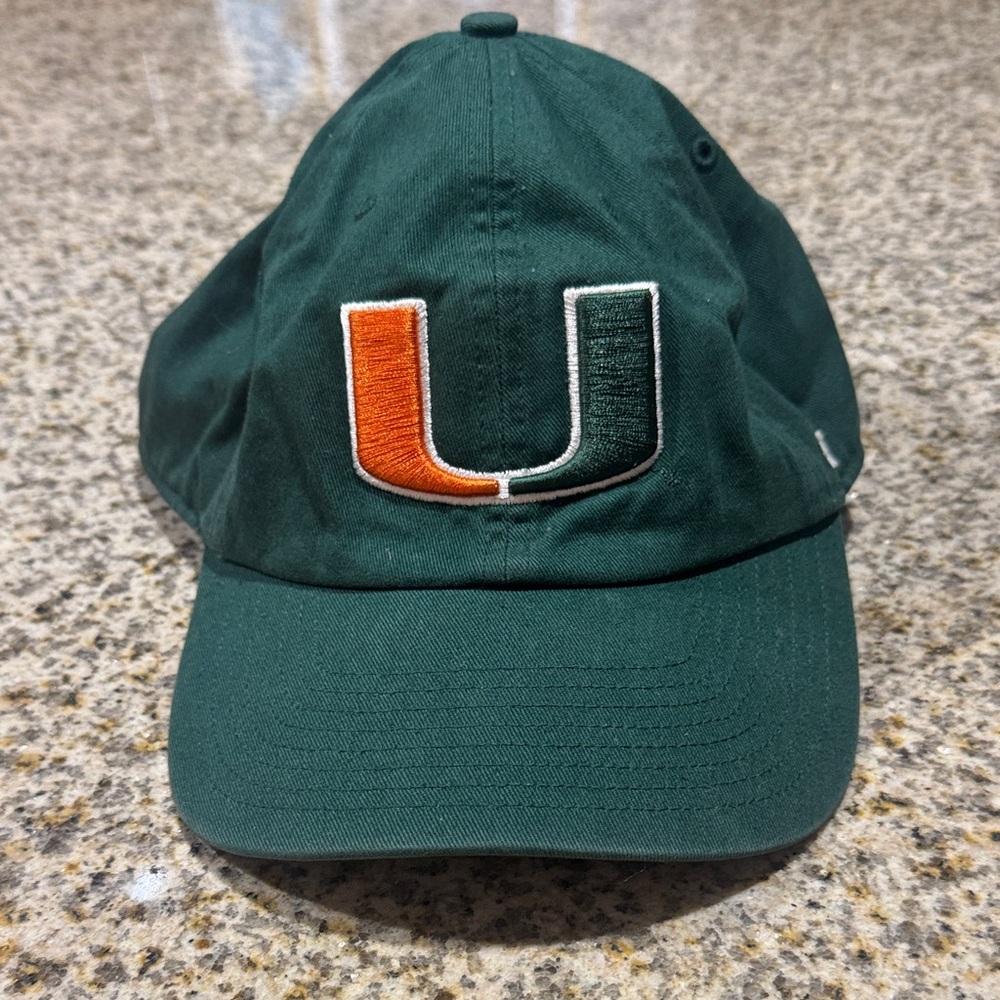 Green Cap with Orange and White Miami (FL) U Logo